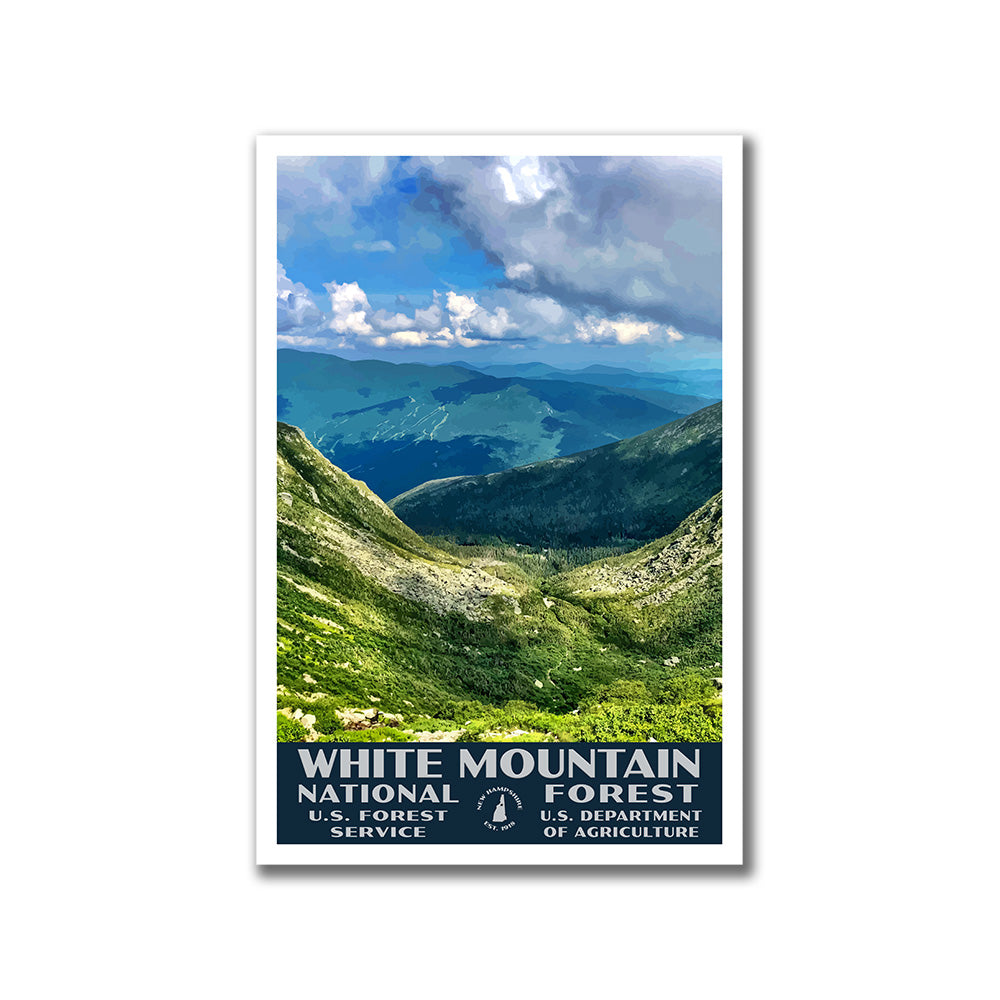 White Mountain National Forest Decal Sticker – 3.75" X 2.6" – New Hampshire Sign