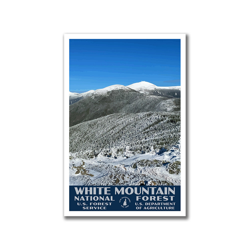 White Mountain National Forest Poster - WPA (Winter View from Mount Pierce)
