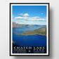 Crater Lake National Park Poster WPA style