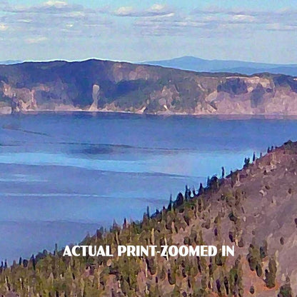 Crater Lake National Park Poster-Wizard Island