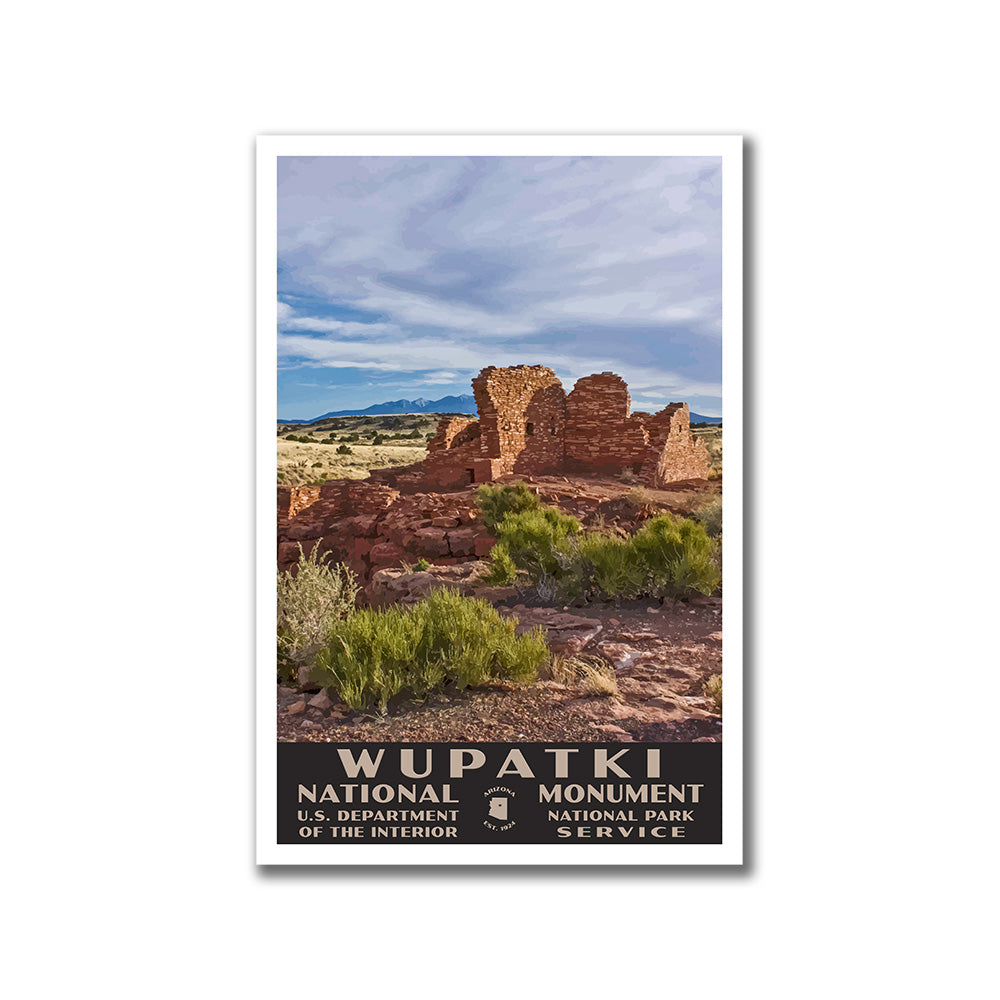 Wupatki National Monument Poster-WPA (Lomaki Pueblo)