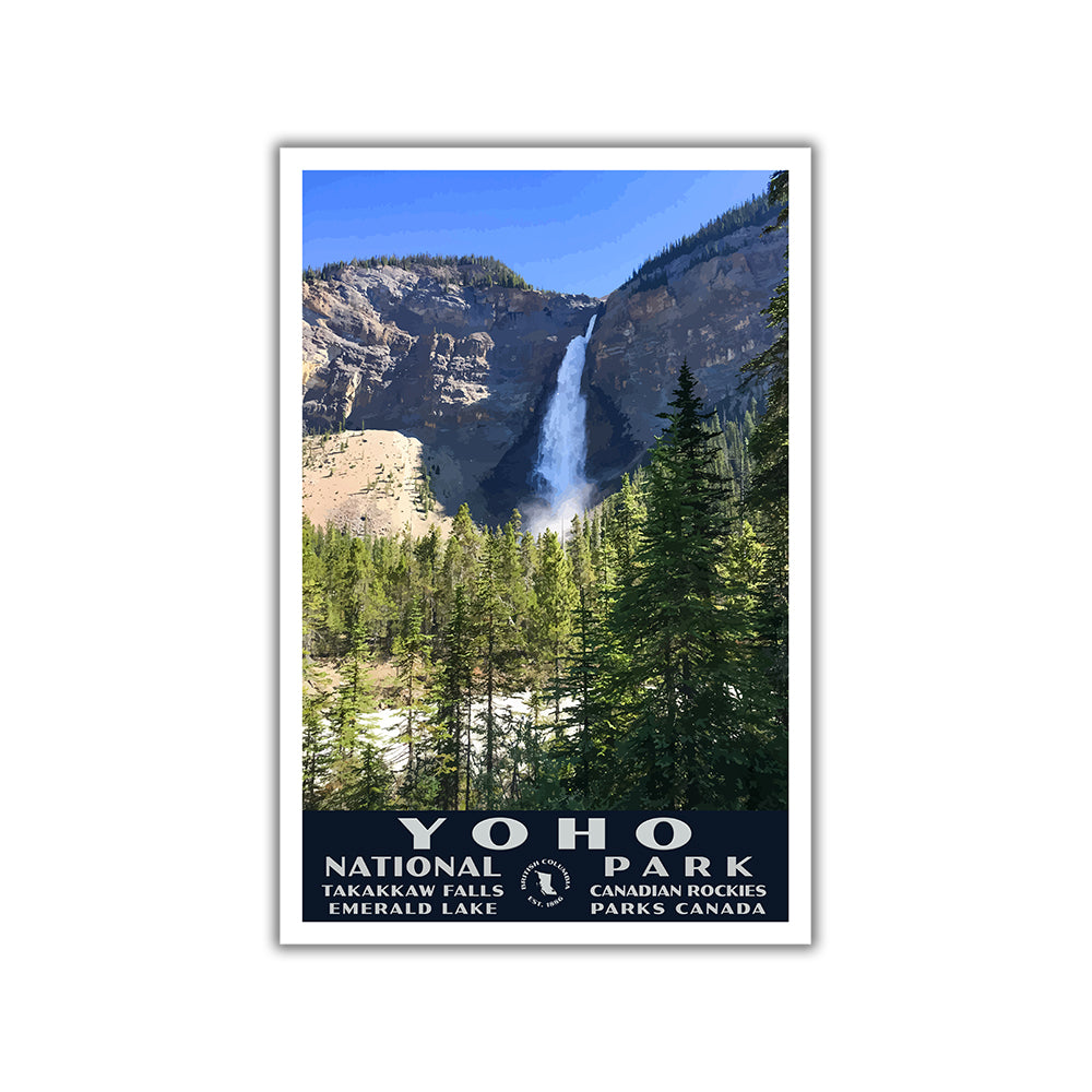 Yoho National Park Poster-WPA (Takakkaw Falls)