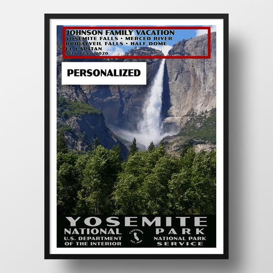 Yosemite Falls Yosmite National Park Poster