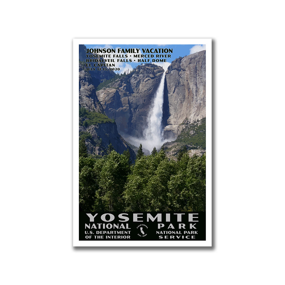 Yosemite Falls Yosmite National Park Poster