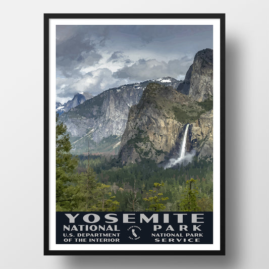 Yosemite Falls and Half Dome National Park Poster