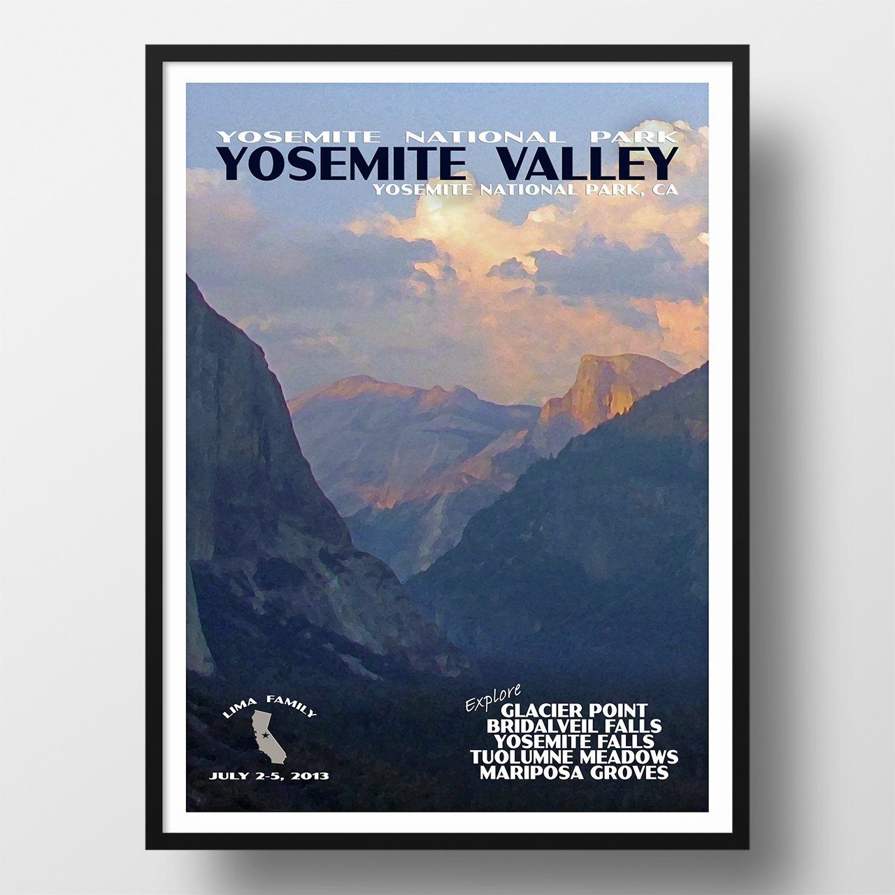 Yosemite National Park Poster-Yosemite Valley (Personalized)
