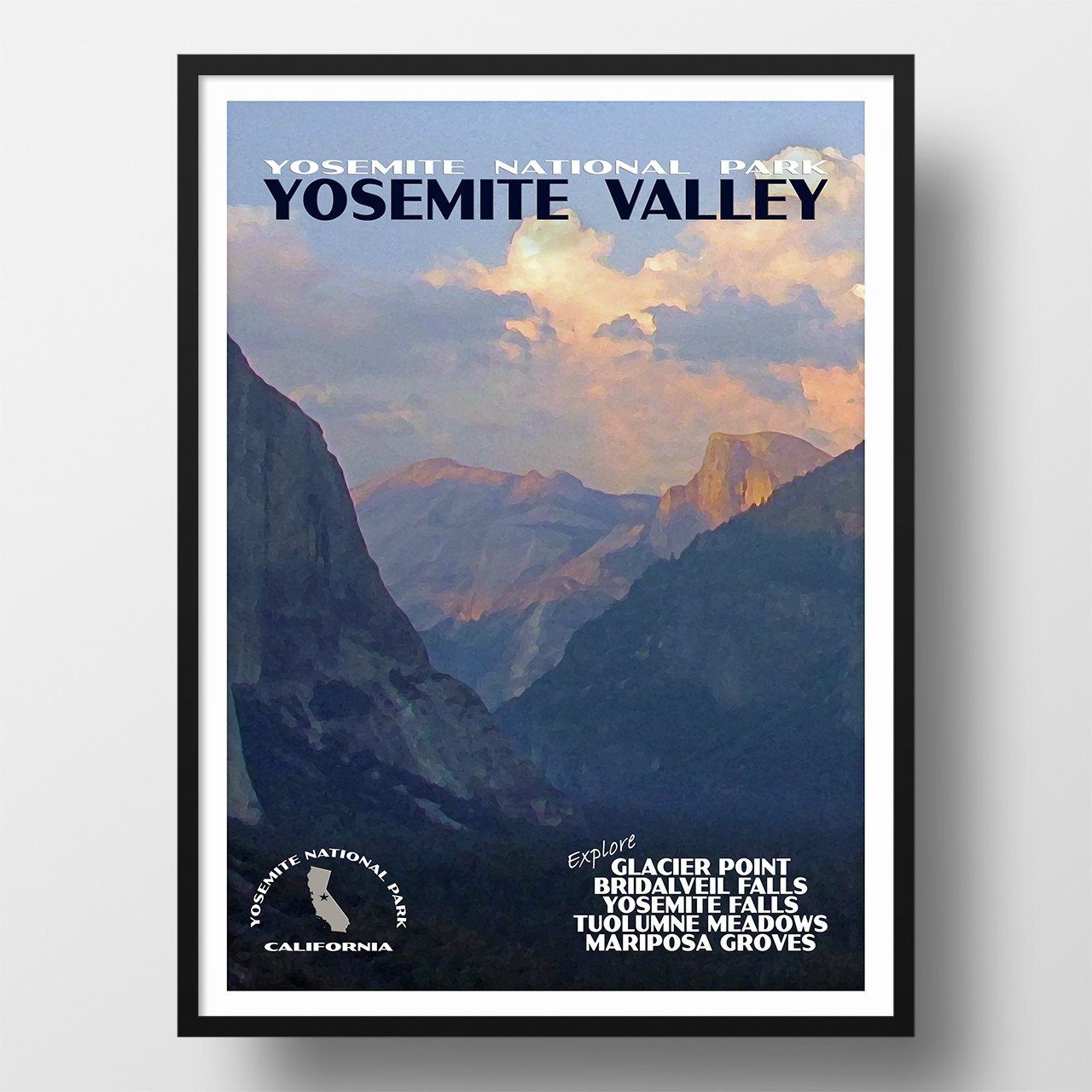 Yosemite National Park Poster-Yosemite Valley