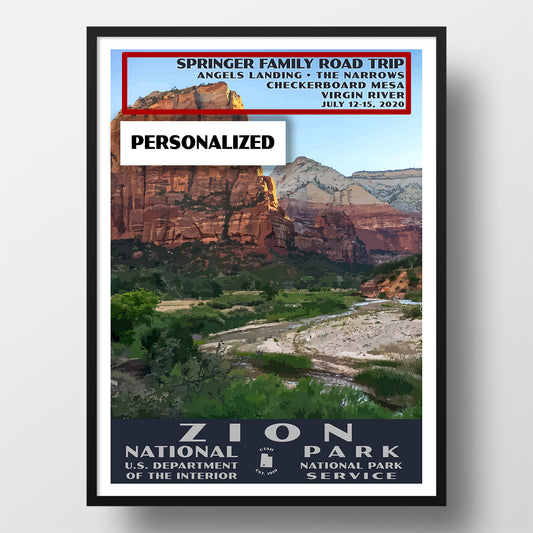 Zion National Park Poster