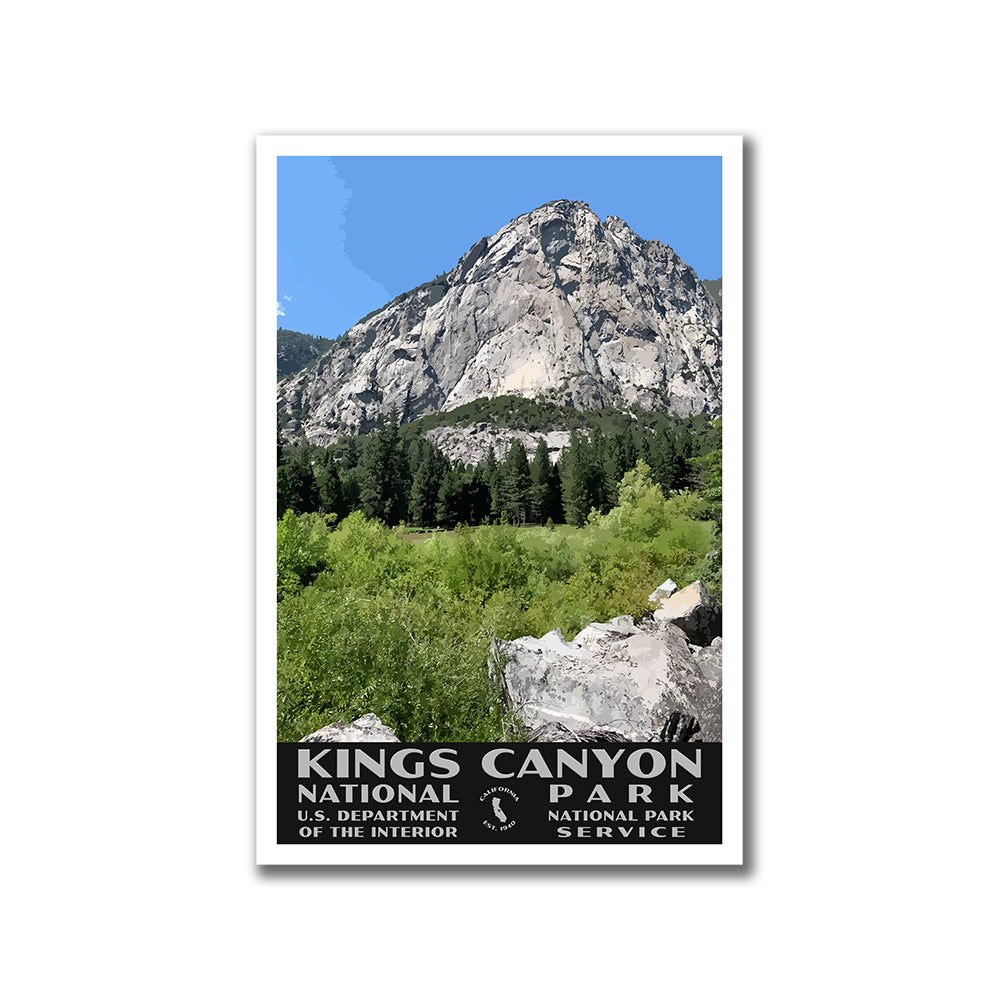 Kings Canyon National Park Poster-WPA (Zumwalt Meadow)